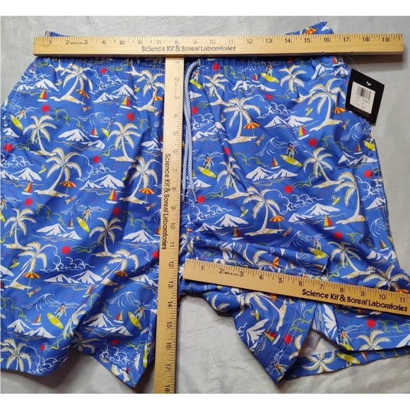TAILORBYRD Men’s Blue Hawaiian Surfer Brief Lined 7" Swim Shorts Size Medium - Picture 10 of 10